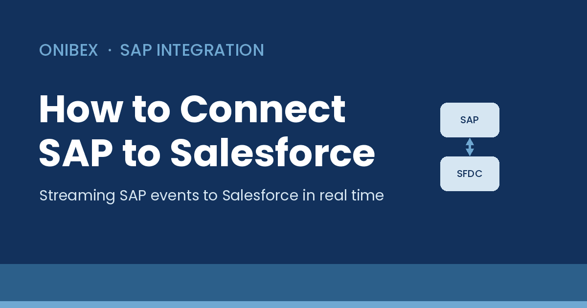 Onibex SAP integration: How to Connect SAP to Salesforce, streaming SAP events to Salesforce in real time
